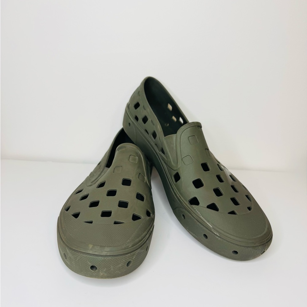 Men’s Vans Trek Slip-On Shoes - Grape Leaf Olive Green